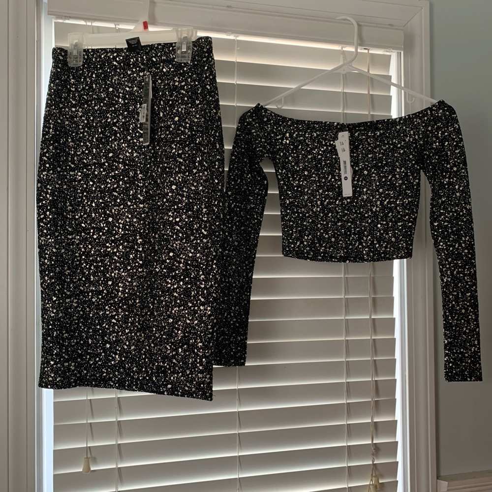2 piece off the shoulder dress